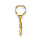 FJC Finejewelers 10 kt Yellow Gold 2-D Mini Double Dolphins Swimming Charm 6 x 9 mm