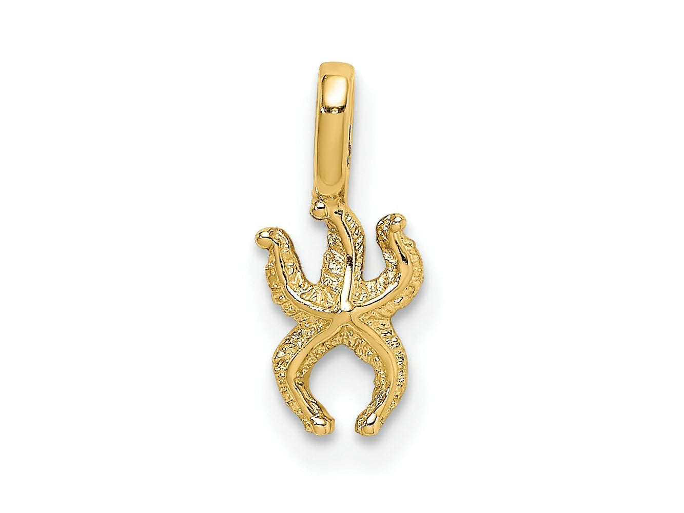 FJC Finejewelers 10 kt Yellow Gold Mini Starfish W/Fixed Bail Charm 13 x 5 mm