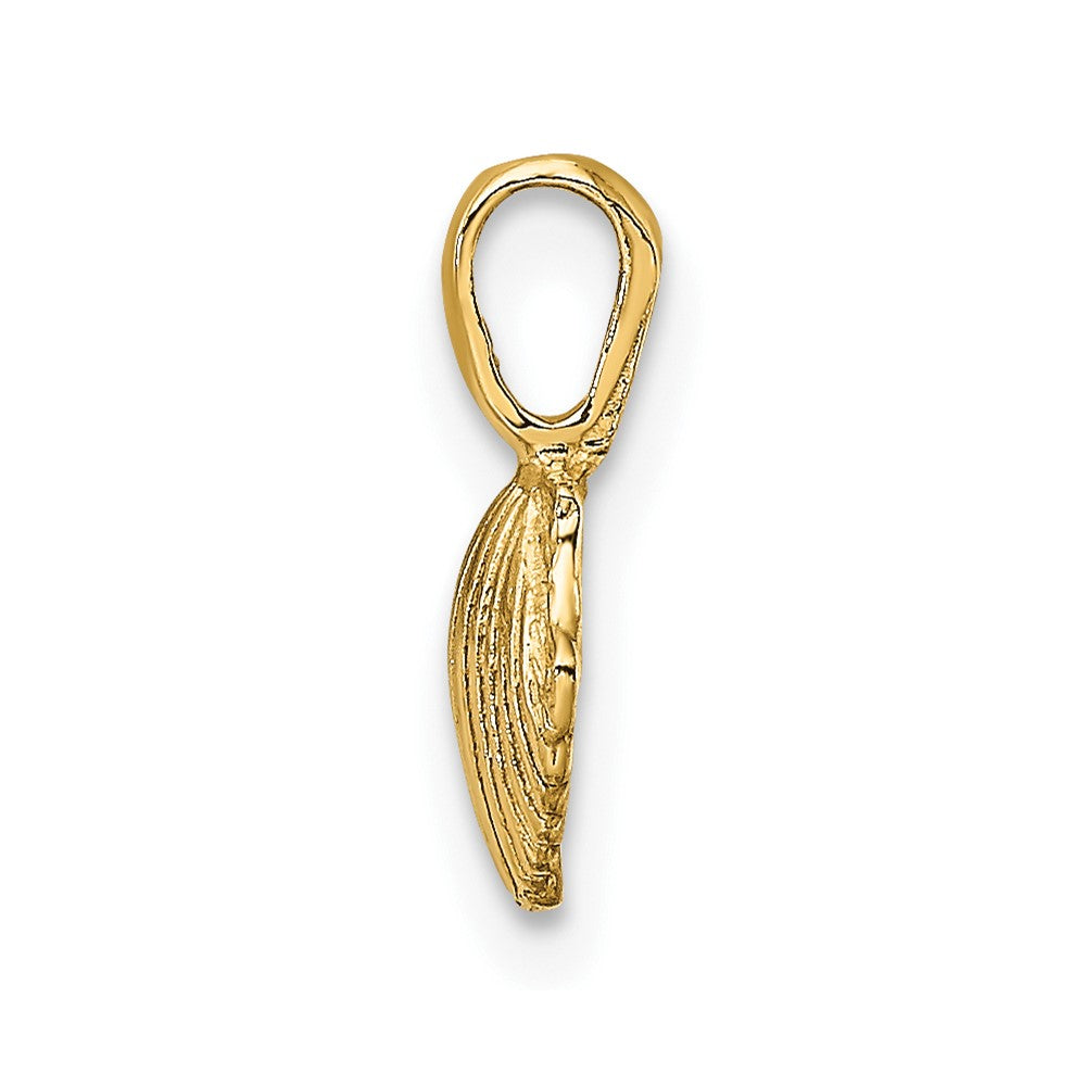 FJC Finejewelers 10 kt Yellow Gold Mini Scallop Shell Charm 12 x 6 mm