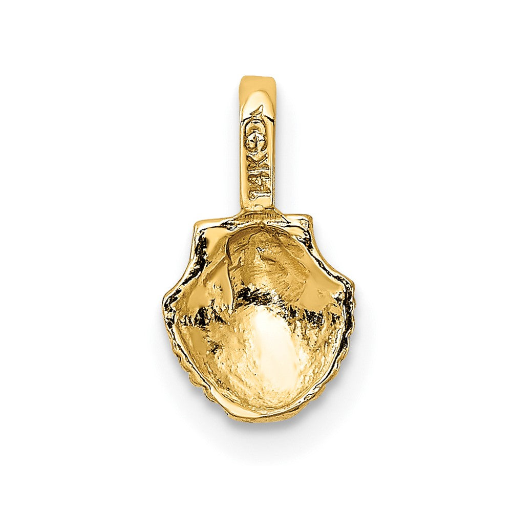 FJC Finejewelers 10 kt Yellow Gold Mini Scallop Shell Charm 12 x 6 mm