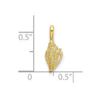 FJC Finejewelers 10 kt Yellow Gold Mini Conch Shell Charm 15 x 6 mm