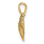 FJC Finejewelers 10 kt Yellow Gold Mini Conch Shell Charm 15 x 6 mm