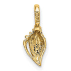 FJC Finejewelers 10 kt Yellow Gold Mini Conch Shell Charm 15 x 6 mm