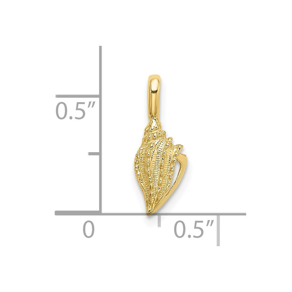 FJC Finejewelers 10 kt Yellow Gold Mini Conch Shell Charm 15 x 6 mm