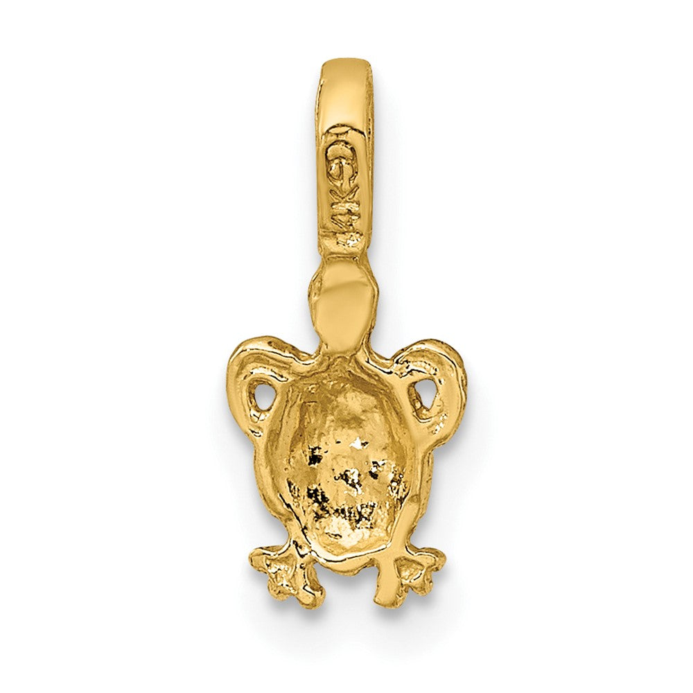 FJC Finejewelers 10 kt Yellow Gold Mini Sea Turtle with Fixed Bail Charm 14 x 6 mm