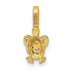 FJC Finejewelers 10 kt Yellow Gold Mini Sea Turtle with Fixed Bail Charm 14 x 6 mm