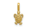 FJC Finejewelers 10 kt Yellow Gold Mini Sea Turtle with Fixed Bail Charm 14 x 6 mm