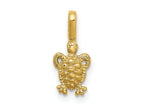 FJC Finejewelers 10 kt Yellow Gold Mini Sea Turtle with Fixed Bail Charm 14 x 6 mm