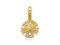FJC Finejewelers 10 kt Yellow Gold Mini Sand Dollar with Fixed Bail Charm 12 x 7 mm