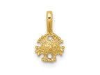 FJC Finejewelers 10 kt Yellow Gold Mini Sand Dollar with Fixed Bail Charm 12 x 7 mm