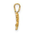 FJC Finejewelers 10 kt Yellow Gold Mini Jumping Dolphin with Fixed Bail Charm 13 x 7 mm
