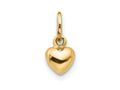 FJC Finejewelers 10 kt Yellow Gold Polished 3-D Heart Charm 12 x 5 mm