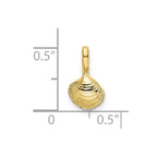 FJC Finejewelers 10 kt Yellow Gold Mini Clam Shell Charm 11 x 6 mm