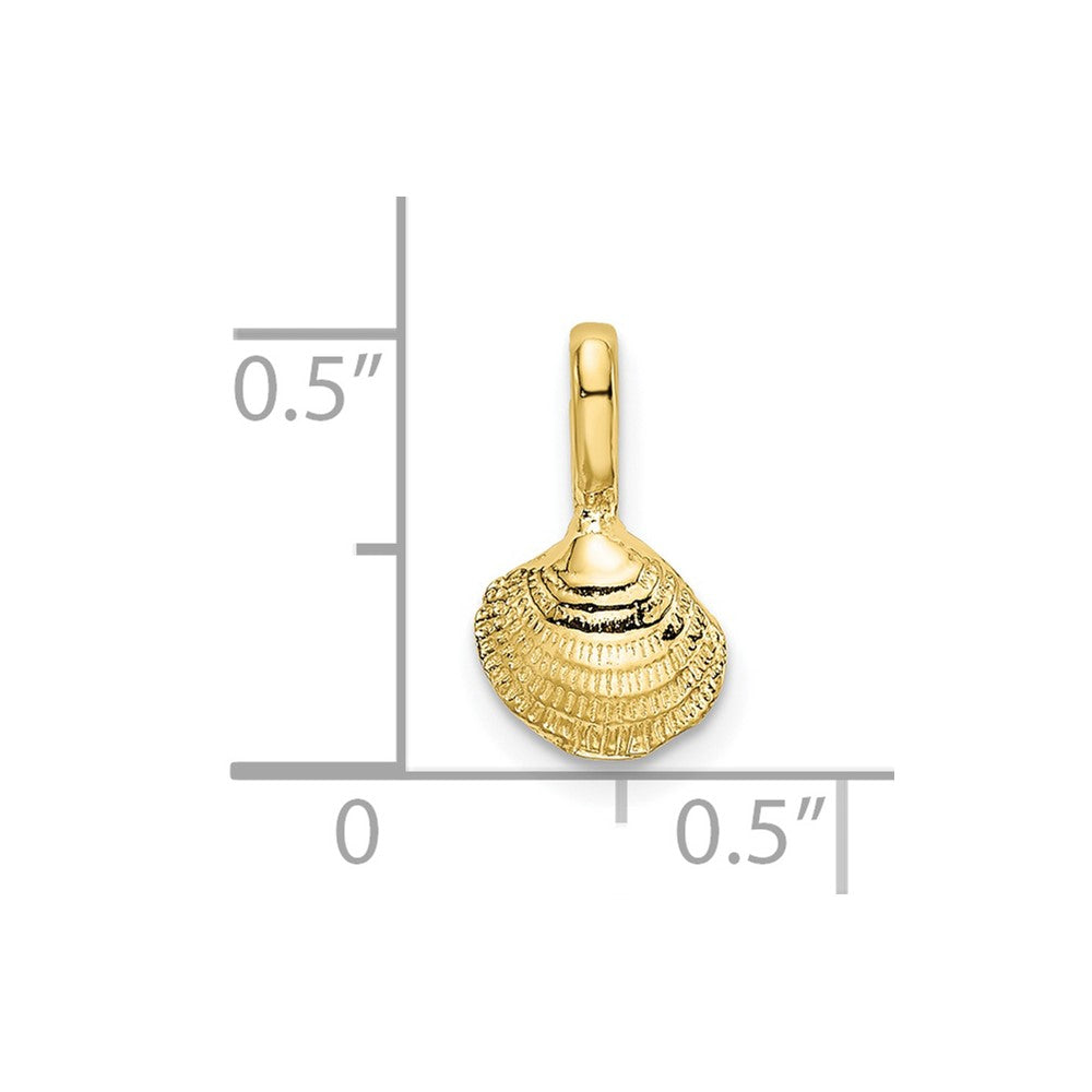 FJC Finejewelers 10 kt Yellow Gold Mini Clam Shell Charm 11 x 6 mm