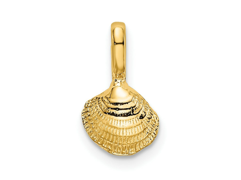 FJC Finejewelers 10 kt Yellow Gold Mini Clam Shell Charm 11 x 6 mm