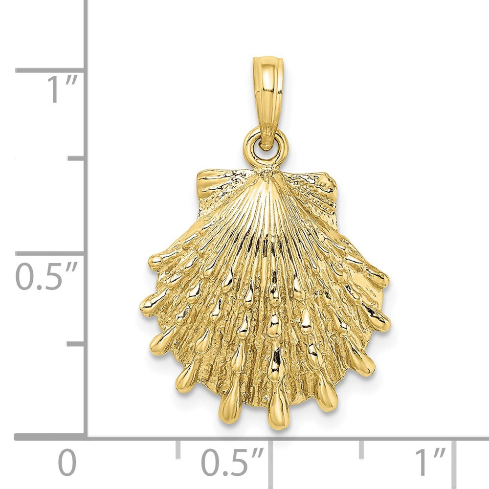 FJC Finejewelers 10 kt Yellow Gold Lions Paw Shell Charm 19 x 18 mm
