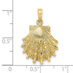 FJC Finejewelers 10 kt Yellow Gold Lions Paw Shell Charm 19 x 18 mm