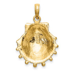 FJC Finejewelers 10 kt Yellow Gold Lions Paw Shell Charm 19 x 18 mm