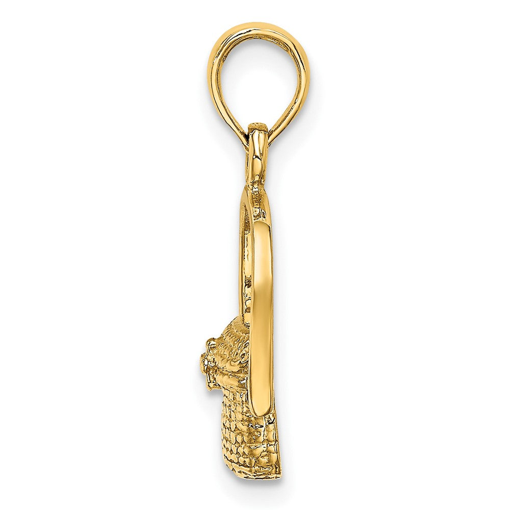 FJC Finejewelers 10 kt Yellow Gold 2-D Nantucket Basket Charm 13 x 10 mm