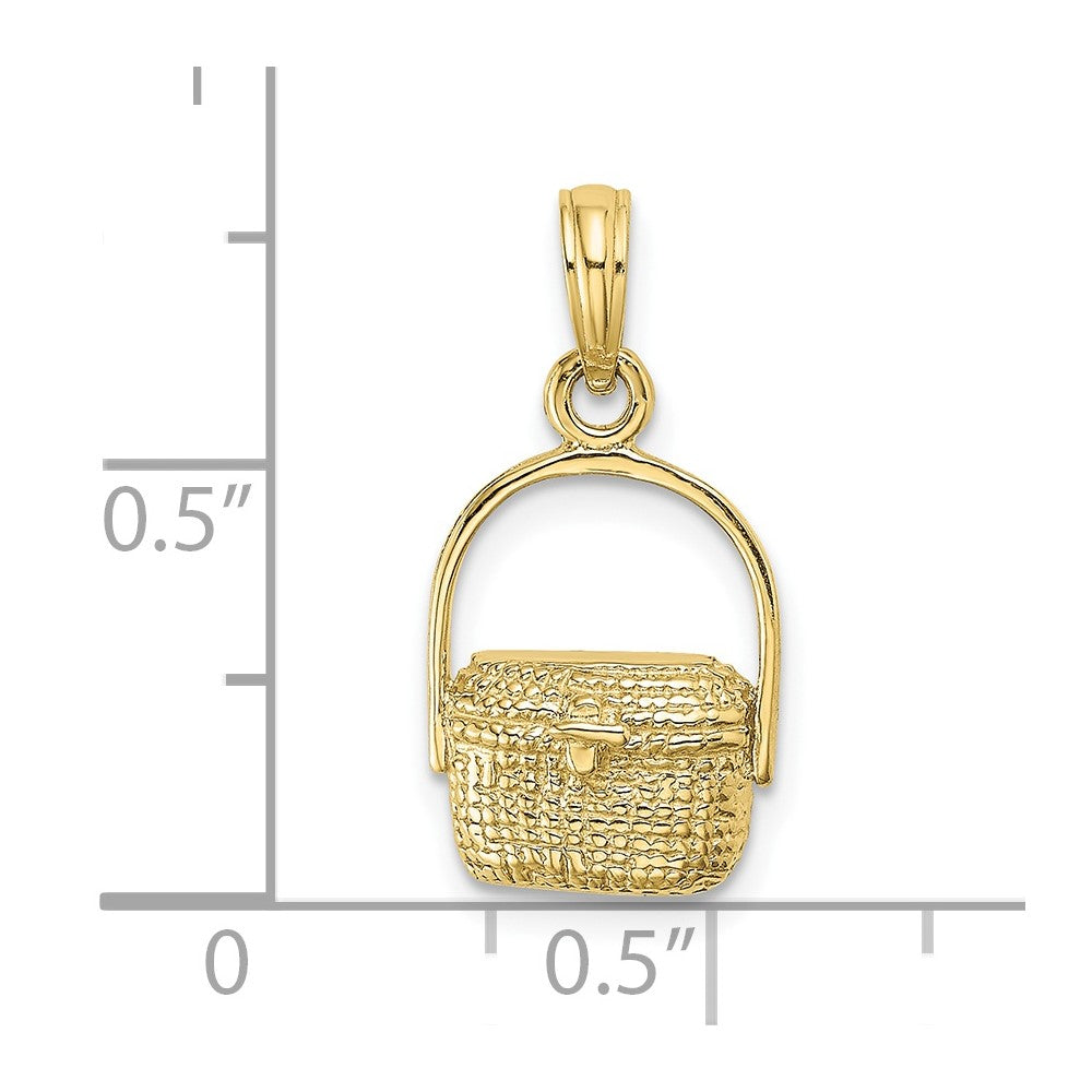FJC Finejewelers 10 kt Yellow Gold 2-D Nantucket Basket Charm 13 x 10 mm