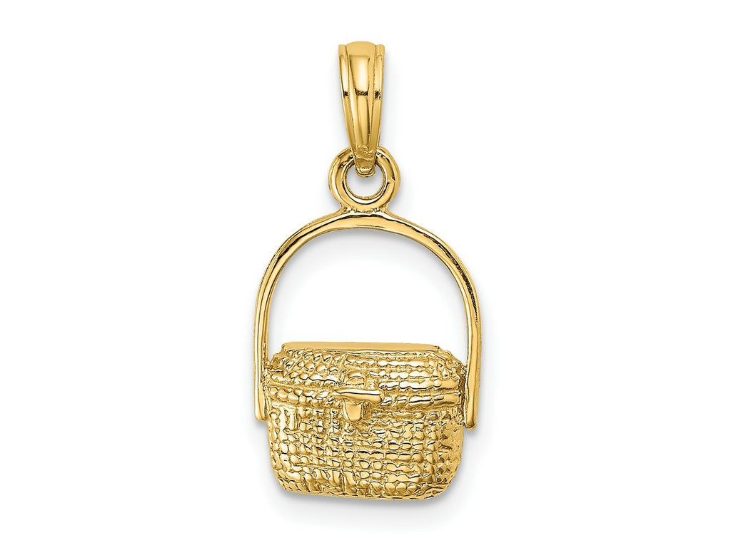 FJC Finejewelers 10 kt Yellow Gold 2-D Nantucket Basket Charm 13 x 10 mm