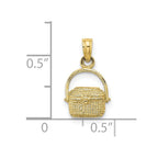 FJC Finejewelers 10 kt Yellow Gold 2-D Nantucket Basket Charm 10 x 9 mm