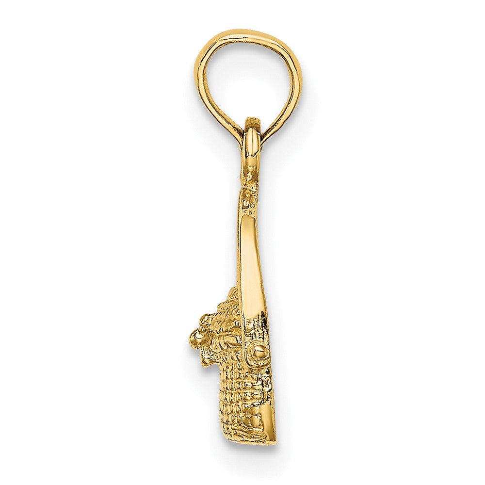FJC Finejewelers 10 kt Yellow Gold 2-D Nantucket Basket Charm 10 x 9 mm