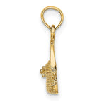 FJC Finejewelers 10 kt Yellow Gold 2-D Nantucket Basket Charm 10 x 9 mm