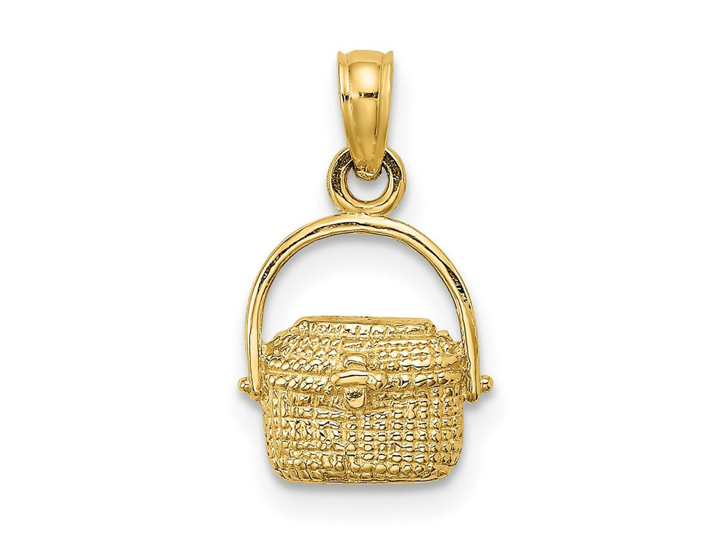 FJC Finejewelers 10 kt Yellow Gold 2-D Nantucket Basket Charm 10 x 9 mm