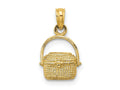 FJC Finejewelers 10 kt Yellow Gold 2-D Nantucket Basket Charm 10 x 9 mm