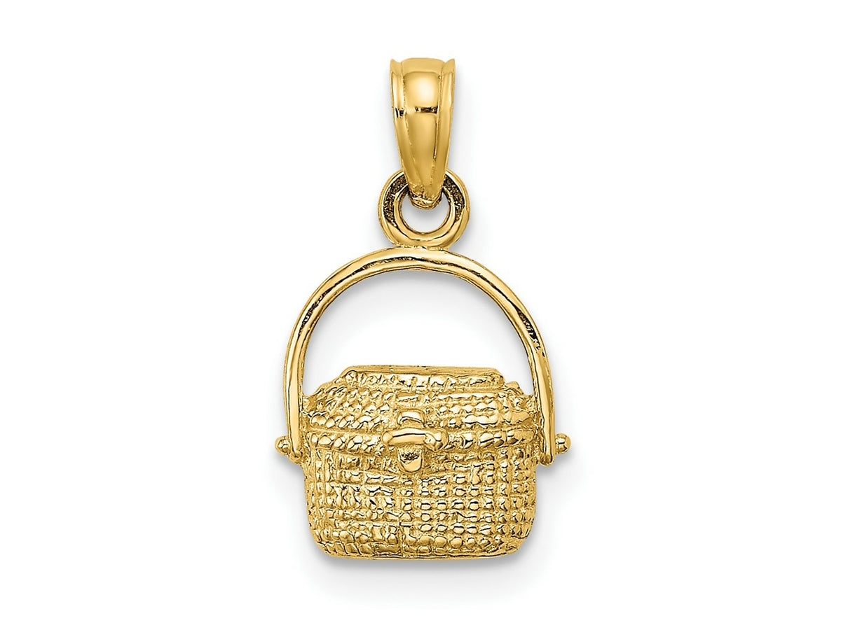 FJC Finejewelers 10 kt Yellow Gold 2-D Nantucket Basket Charm 10 x 9 mm