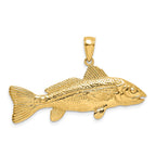 FJC Finejewelers 10 kt Yellow Gold 3-D Red Fish Charm 14 x 37 mm