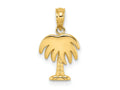 FJC Finejewelers 10 kt Yellow Gold Charleston Palm Tree Charm 12 x 10 mm