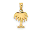 FJC Finejewelers 10 kt Yellow Gold Charleston Palm Tree Charm 12 x 10 mm