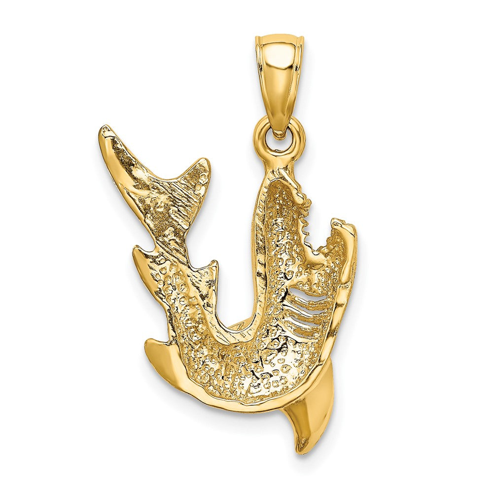 FJC Finejewelers 10 kt Yellow Gold 2-D Polished Shark Charm 23 x 18 mm