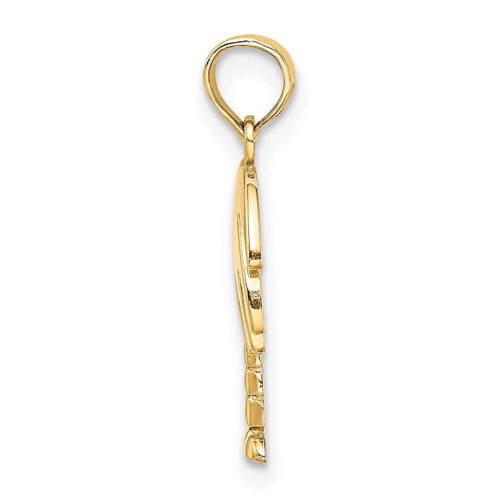 FJC Finejewelers 10 kt Yellow Gold Charleston Palm Tree Charm 14 x 12 mm