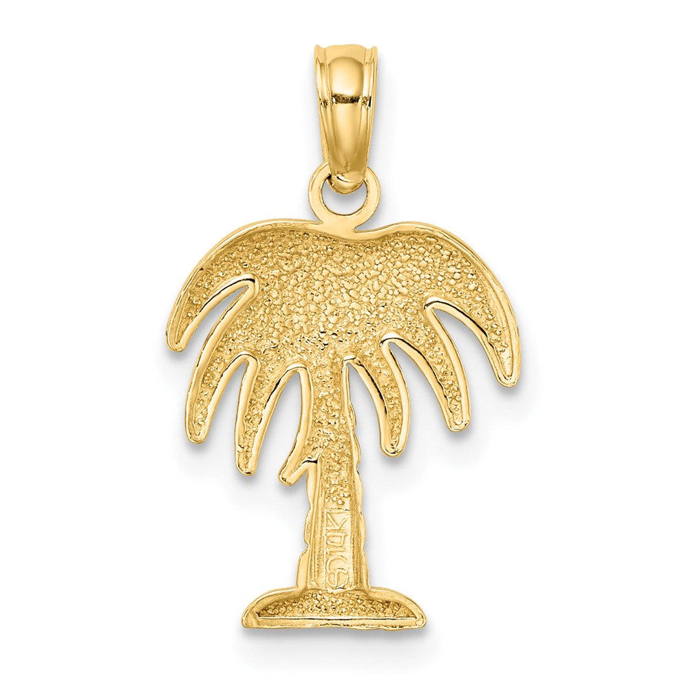 FJC Finejewelers 10 kt Yellow Gold Charleston Palm Tree Charm 14 x 12 mm