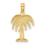FJC Finejewelers 10 kt Yellow Gold Charleston Palm Tree Charm 14 x 12 mm