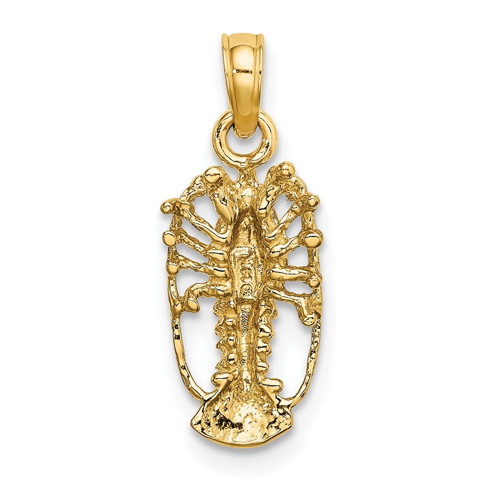 FJC Finejewelers 10 kt Yellow Gold Florida Lobster with Out Claws Charm 14 x 8 mm