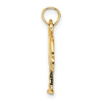 FJC Finejewelers 10 kt Yellow Gold Polished Charleston Palm Tree Charm 17 x 12 mm