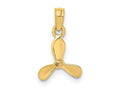 FJC Finejewelers 10 kt Yellow Gold 3-D with 3 Blades Propeller Charm 14 x 10 mm
