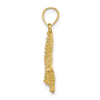 FJC Finejewelers 10 kt Yellow Gold Beaded Starfish Charm 18 x 12 mm