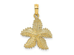 FJC Finejewelers 10 kt Yellow Gold Beaded Starfish Charm 18 x 12 mm