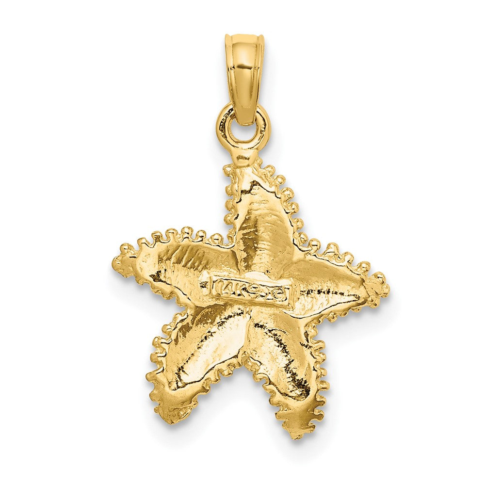 FJC Finejewelers 10 kt Yellow Gold Starfish W/ Beaded Texture Charm 15 x 15 mm