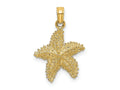 FJC Finejewelers 10 kt Yellow Gold Starfish W/ Beaded Texture Charm 15 x 15 mm