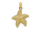 FJC Finejewelers 10 kt Yellow Gold Starfish W/ Beaded Texture Charm 15 x 15 mm