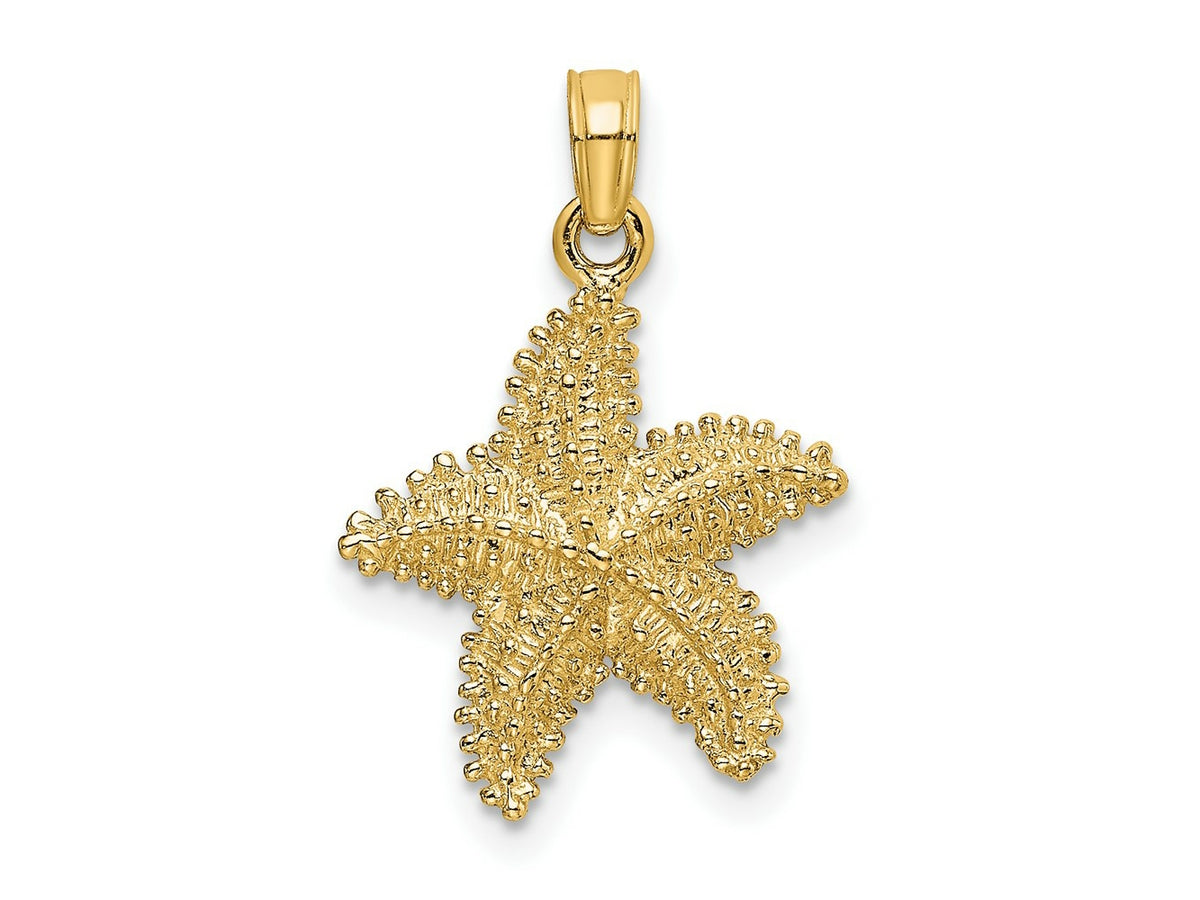FJC Finejewelers 10 kt Yellow Gold Starfish W/ Beaded Texture Charm 15 x 15 mm
