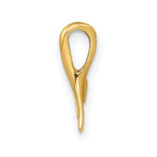 FJC Finejewelers 10 kt Yellow Gold Mini Whale Tail Chain Slide 11 x 9 mm