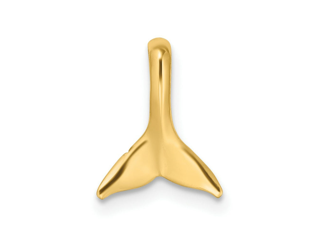 FJC Finejewelers 10 kt Yellow Gold Mini Whale Tail Chain Slide 11 x 9 mm
