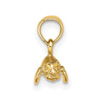 FJC Finejewelers 10 kt Yellow Gold 3-D Polished Mini Manatee Charm 5 x 12 mm